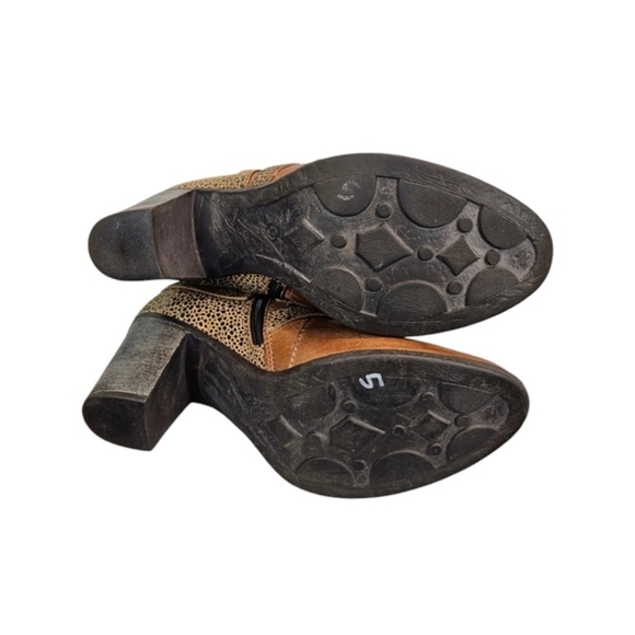 Miz Mooz Womens Verona Collection Leather Ankle Booties Sz 37 Boho Chic Rugged - Picture 7 of 10